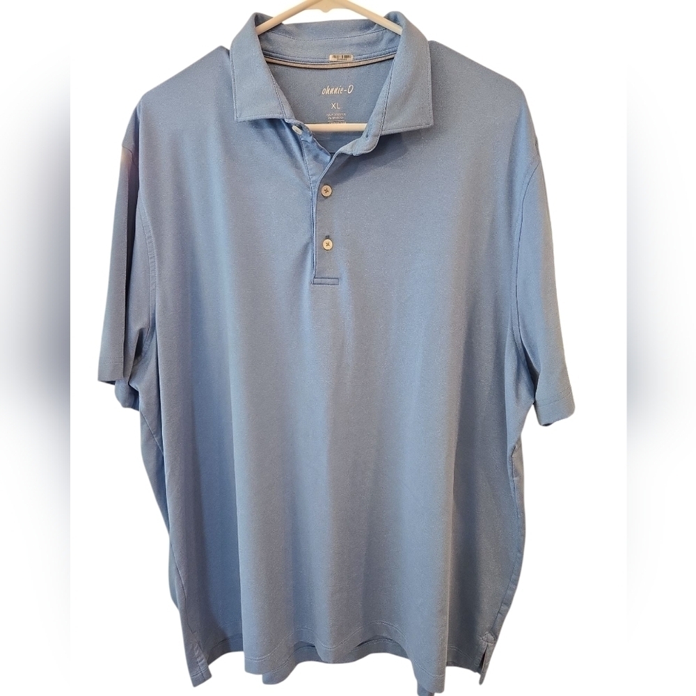 JOHNNIE-O MEN'S PERFORMANCE BLUE GOLF POLO. SIZE X-LARGE.